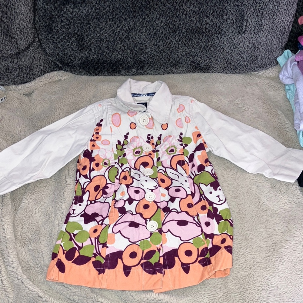 Baby Gap Floral Button-Up Jacket, 18-24 months